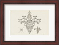 Framed Ornamental Metal Work X Light