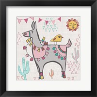 Playful Llamas II Framed Print