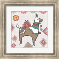 Framed Playful Llamas I