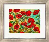 Framed Poppy Garden