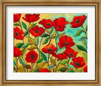 Framed Poppy Garden