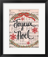 Framed Joyeux Noel