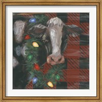 Framed Festive Cow