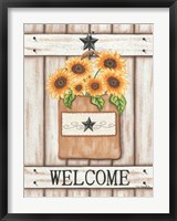 Framed Sunflower Welcome