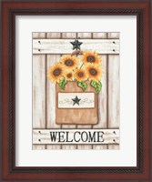 Framed Sunflower Welcome