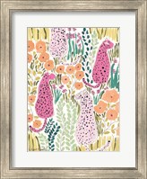 Framed Hello Cheetah - Pink