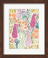 Framed Hello Cheetah - Pink