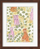 Framed Hello Cheetah - Pink & Orange