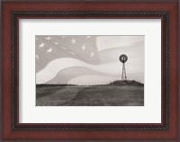 Framed Patriotic Windmill