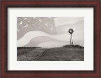 Framed Patriotic Windmill