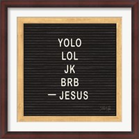 Framed Jesus Humor