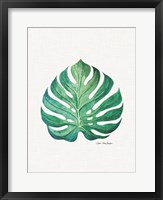 Framed Watercolor Monstera Leaf