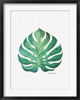 Framed Watercolor Monstera Leaf