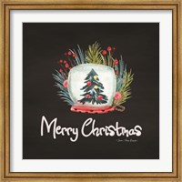 Framed Merry Christmas Candle