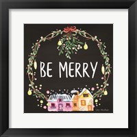 Framed Be Merry Wreath