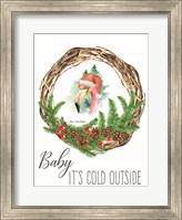 Framed Baby It's Cold Outside Wreath
