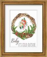 Framed Baby It's Cold Outside Wreath