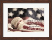 Framed Baseball - Playing the Game