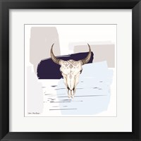 Framed Colored Steer Head II