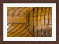 Framed Vintage wooden Canoe Detail