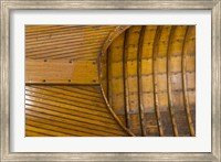 Framed Vintage wooden Canoe Detail