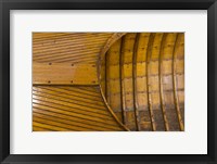 Framed Vintage wooden Canoe Detail