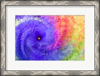 Framed Abstract Flowers in a Twirl