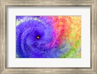 Framed Abstract Flowers in a Twirl