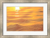 Framed Sunset Colors and Patterns on Small Waves