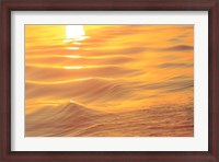 Framed Sunset Colors and Patterns on Small Waves