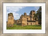 Framed Fasilides' Castle in the fortress-city of Fasil Ghebbi, Gondar, Ethiopia