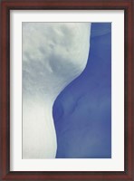 Framed Abstract Blue & White Ice