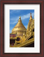 Framed Shwezigon Pagoda, Bagan, Mandalay Region, Myanmar