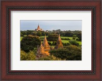 Framed Ancient Temple and Pagoda at Sunrise, Bagan, Mandalay Region, Myanmar