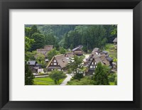 Framed Gassho-Zukuri Houses in the Mountain, Japan