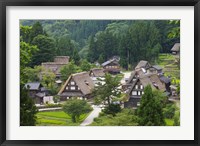 Framed Gassho-Zukuri Houses in the Mountain, Japan