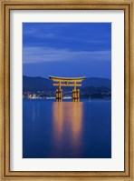 Framed Twilight Floating Torii Gate, Itsukushima Shrine, Japan