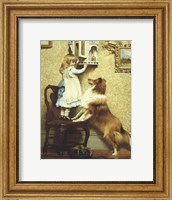 Framed Little Girl and Her Sheltie