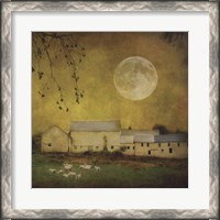 Framed Sheep Under a Harvest Moon