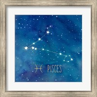 Framed Star Sign Pisces