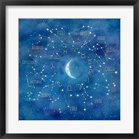 Framed Star Sign with Moon Square