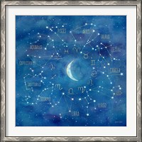 Framed Star Sign with Moon Square
