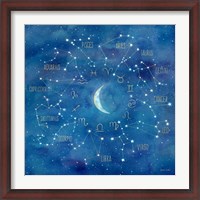 Framed Star Sign with Moon Square
