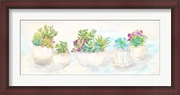Framed Sweet Succulents Panel