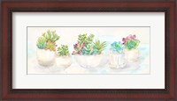 Framed Sweet Succulents Panel