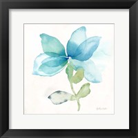 Blue Poppy Field Single I Framed Print