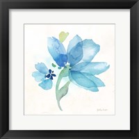 Blue Poppy Field Single IV Framed Print