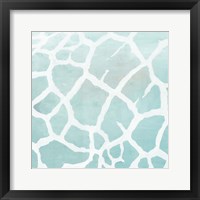 Soft Animal Prints Blue Giraffe Framed Print