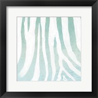 Framed Soft Animal Prints Blue Zebra