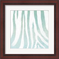 Framed Soft Animal Prints Blue Zebra